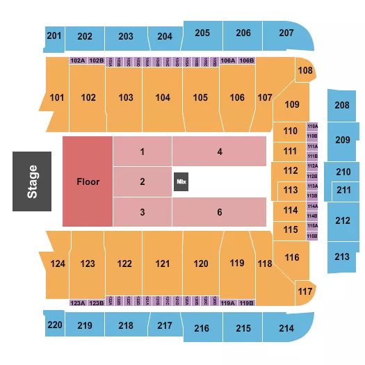 seating chart for CFG Bank Arena - Tyler Childers - eventticketscenter.com