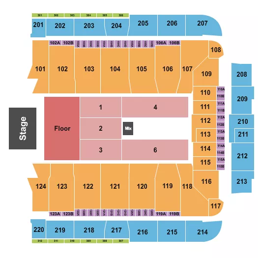 seating chart for CFG Bank Arena - Tyler Childers - eventticketscenter.com