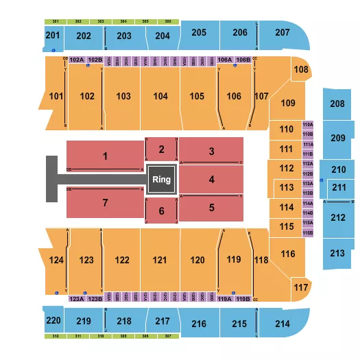 seating chart for CFG Bank Arena - Wrestling 2 - eventticketscenter.com