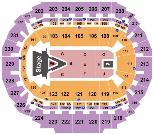 seating chart for CHI Health Center Omaha - Aerosmith 2023 - eventticketscenter.com