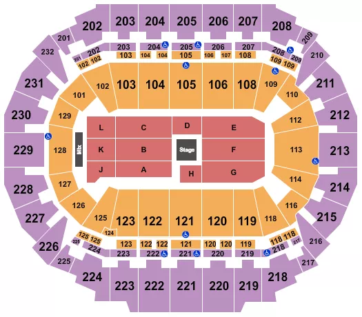 seating chart for CHI Health Center Omaha - Center Stage 1 - eventticketscenter.com