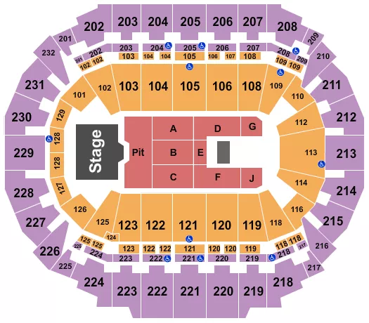 seating chart for CHI Health Center Omaha - Dierks Bentley - eventticketscenter.com