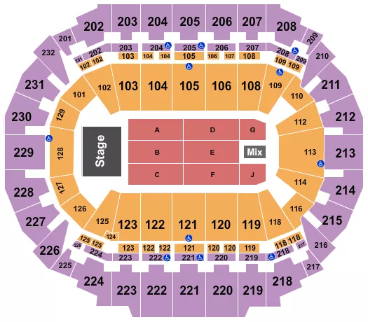 seating chart for CHI Health Center Omaha - Endstage 5 - eventticketscenter.com