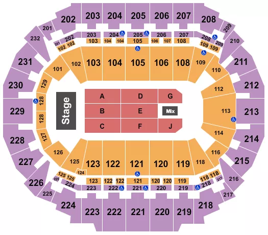 seating chart for CHI Health Center Omaha - Endstage 7 - eventticketscenter.com