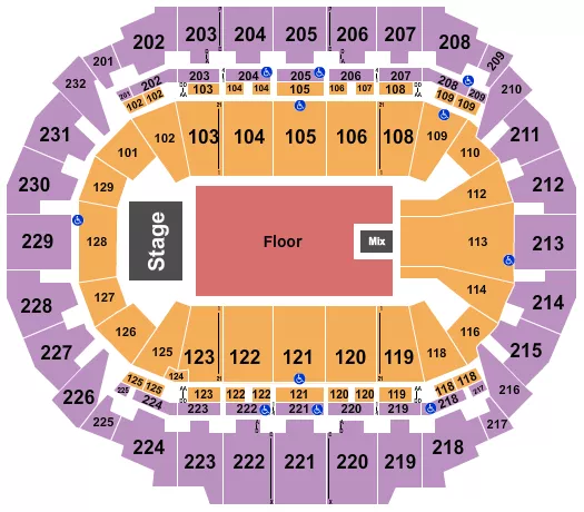 seating chart for CHI Health Center Omaha - Endstage GA 2 - eventticketscenter.com