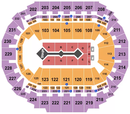seating chart for CHI Health Center Omaha - For King and Country - eventticketscenter.com