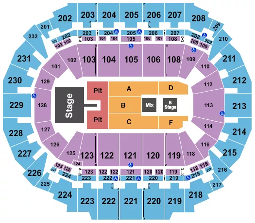 seating chart for CHI Health Center Omaha - Keith Urban 1 - eventticketscenter.com