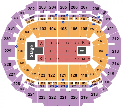 seating chart for CHI Health Center Omaha - Matt Rife - eventticketscenter.com