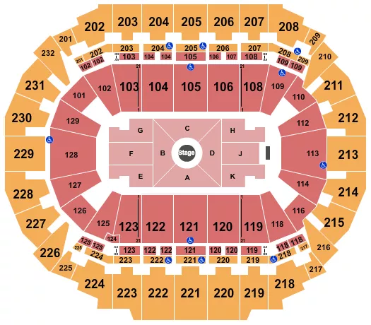 seating chart for CHI Health Center Omaha - Nate Bargatze - eventticketscenter.com