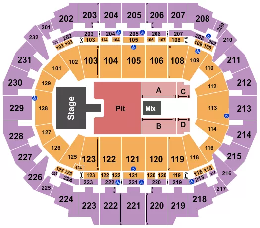 seating chart for CHI Health Center Omaha - Papa Roach - eventticketscenter.com