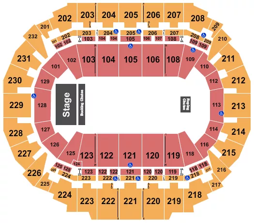 seating chart for CHI Health Center Omaha - Rodeo - eventticketscenter.com