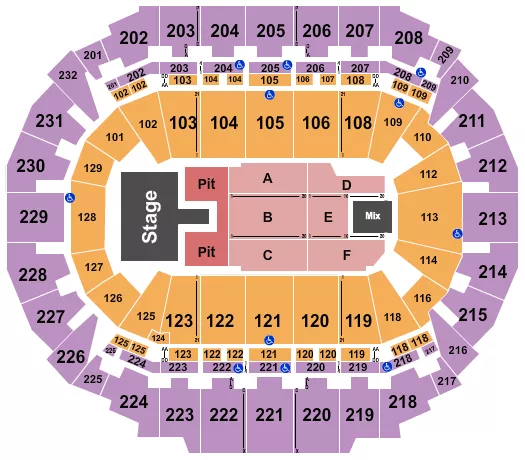 seating chart for CHI Health Center Omaha - Thomas Rhett - eventticketscenter.com