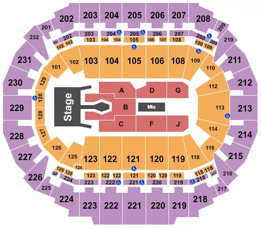 seating chart for CHI Health Center Omaha - Tim McGraw - eventticketscenter.com
