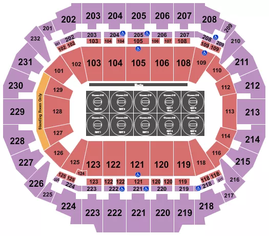 seating chart for CHI Health Center Omaha - Wrestling - eventticketscenter.com