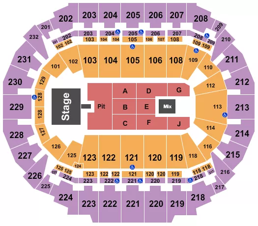 seating chart for CHI Health Center Omaha - Cage the Elephant - eventticketscenter.com