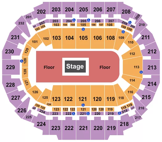 seating chart for CHI Health Center Omaha - Center Stage 3 - eventticketscenter.com