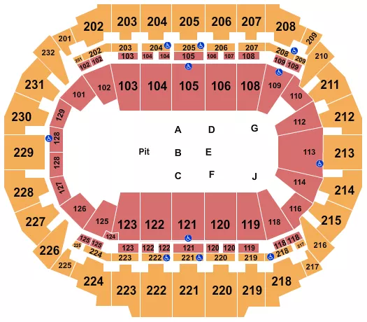 seating chart for CHI Health Center Omaha - Monster Jam - eventticketscenter.com