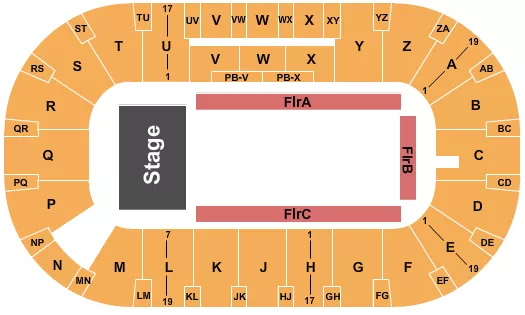 seating chart for CN Centre - Crique - Crystal - eventticketscenter.com