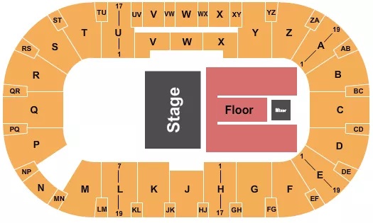 seating chart for CN Centre - Half House 2 - eventticketscenter.com