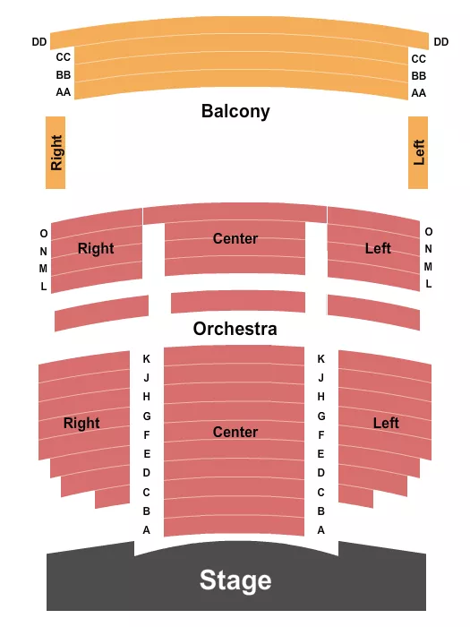 seating chart for CU Cultural Arts Center - Mainstage - Endstage - eventticketscenter.com