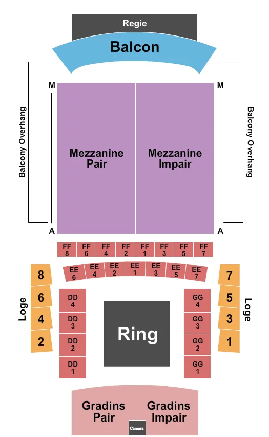 seating chart for Cabaret Du Casino De Montreal - Boxing 2 - eventticketscenter.com