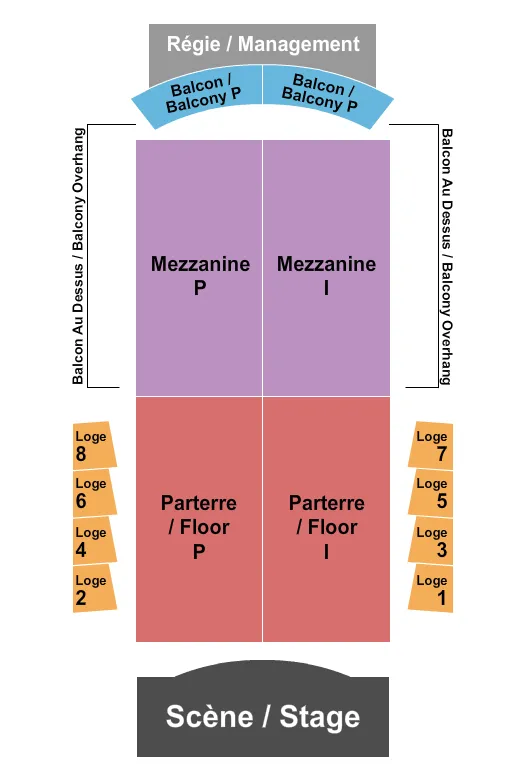 seating chart for Cabaret Du Casino De Montreal - Endstage 6 - eventticketscenter.com