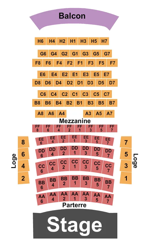 seating chart for Cabaret Du Casino De Montreal - End Stage - eventticketscenter.com