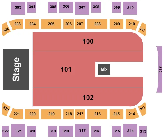 seating chart for Cabarrus Arena - Endstage-2 - eventticketscenter.com