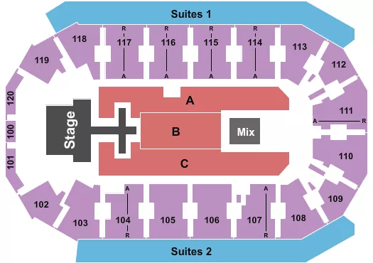 seating chart for Cable Dahmer Arena - Chris Tomlin - eventticketscenter.com
