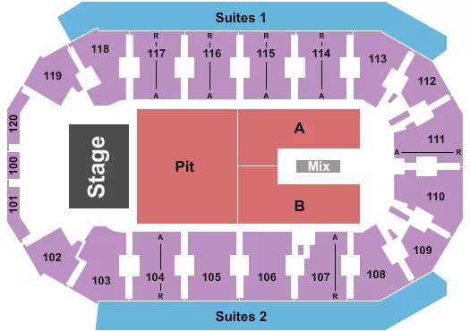 seating chart for Cable Dahmer Arena - Endstage Big Pit - eventticketscenter.com
