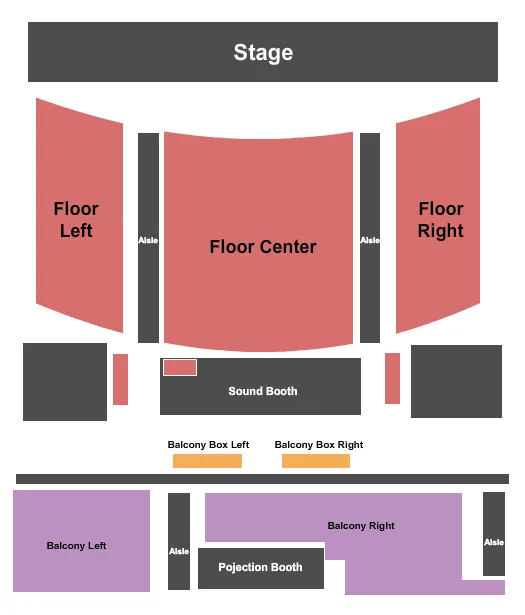seating chart for Cactus Theater - Endstage 2 - eventticketscenter.com