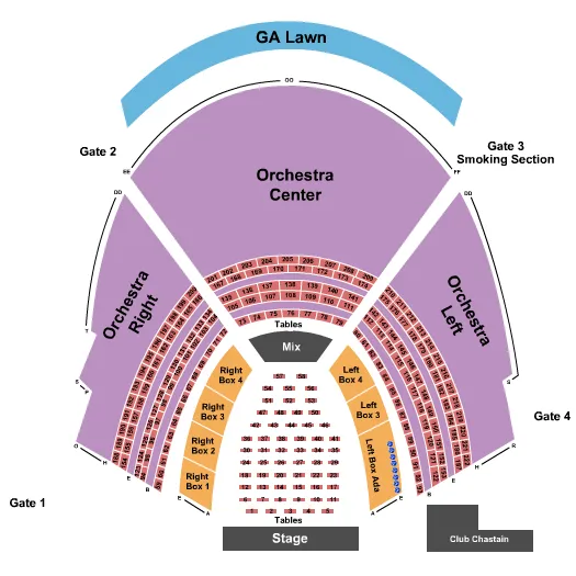 seating chart for Cadence Bank Amphitheatre at Chastain Park - Endstage - eventticketscenter.com
