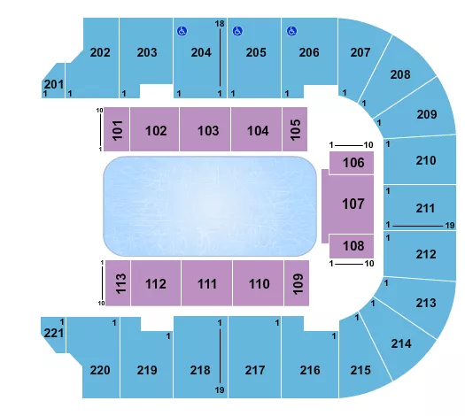 seating chart for Cadence Bank Arena - Disney On Ice - eventticketscenter.com