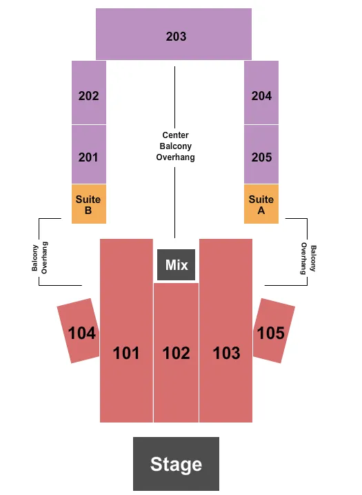 seating chart for Caesars Casino - Southern Indiana - Endstage 2022 - eventticketscenter.com