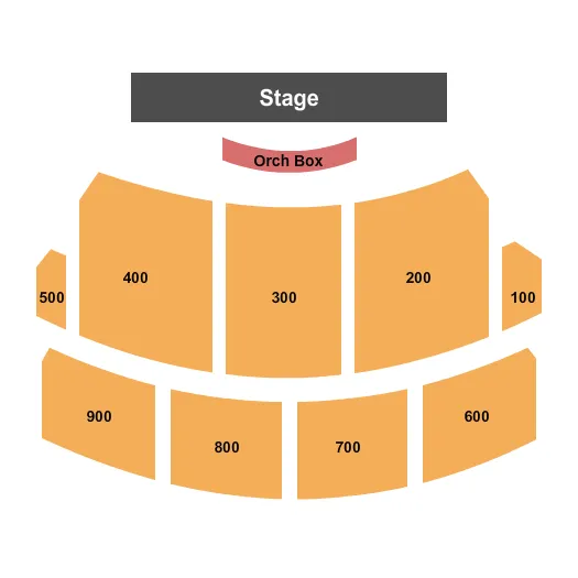 seating chart for Cahn Auditorium - End Stage - eventticketscenter.com