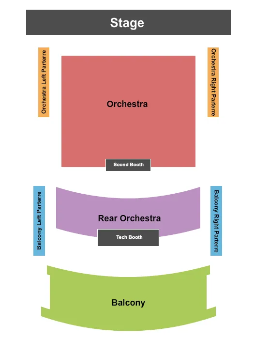 seating chart for Cain Center For The Arts - Endstage - eventticketscenter.com
