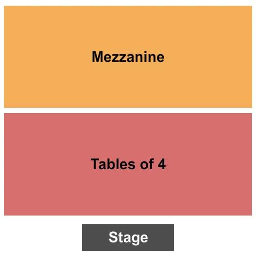Cody Canada Seating Chart at Cains Ballroom. The chart shows the main floor/stage with seating options surrounding it, which are color coded