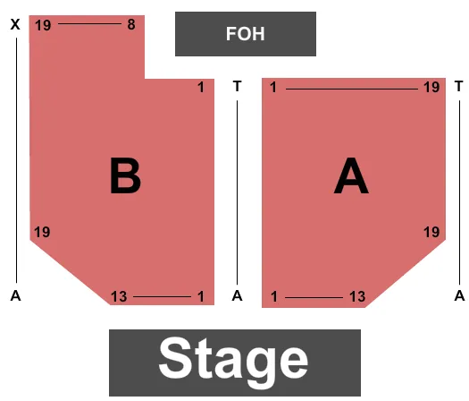 seating chart for Cains Ballroom - End Stage - eventticketscenter.com