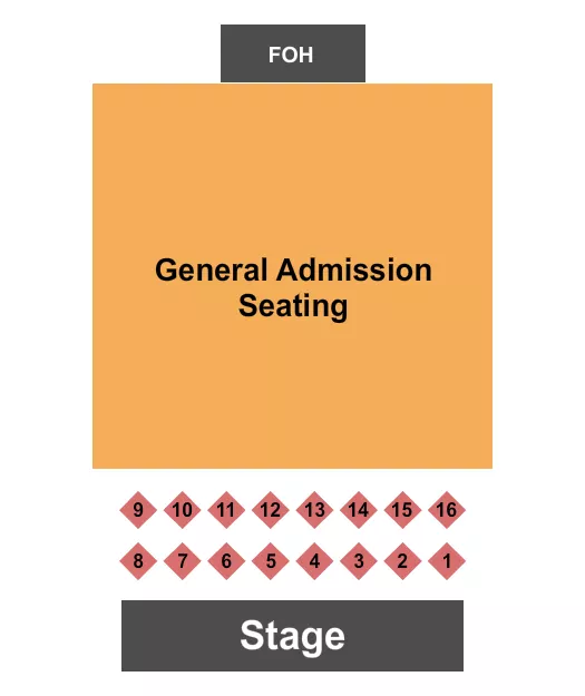 seating chart for Cains Ballroom - Tables/GA 2 - eventticketscenter.com