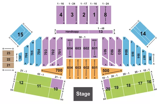 seating chart for California Mid-state Fair Grounds - Endstage 4 - eventticketscenter.com