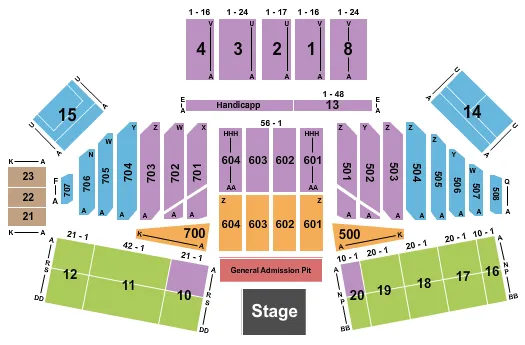 seating chart for California Mid-state Fair Grounds - Endstage Pit - eventticketscenter.com