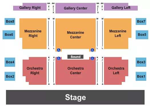 seating chart for Callaway Auditorium - Endstage - eventticketscenter.com