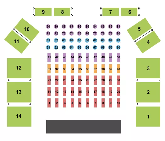 seating chart for Caloosa Sound Convention Center - Endstage - eventticketscenter.com