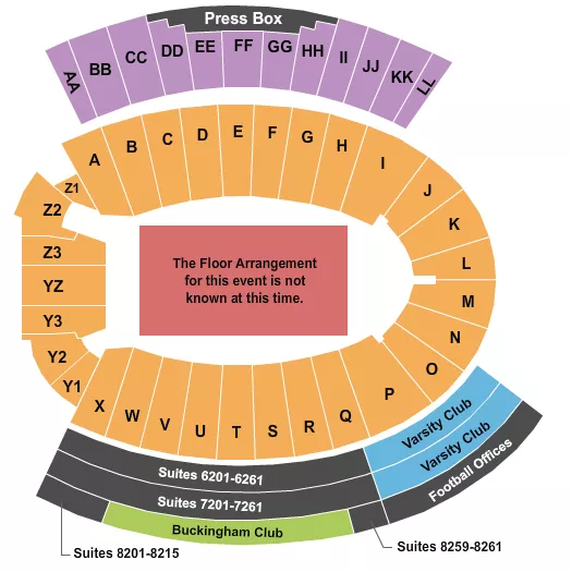 seating chart for Camp Randall Stadium - Generic Field - eventticketscenter.com