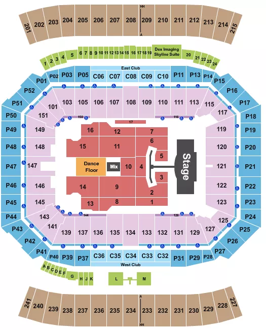 seating chart for Camping World Stadium - Pink - eventticketscenter.com