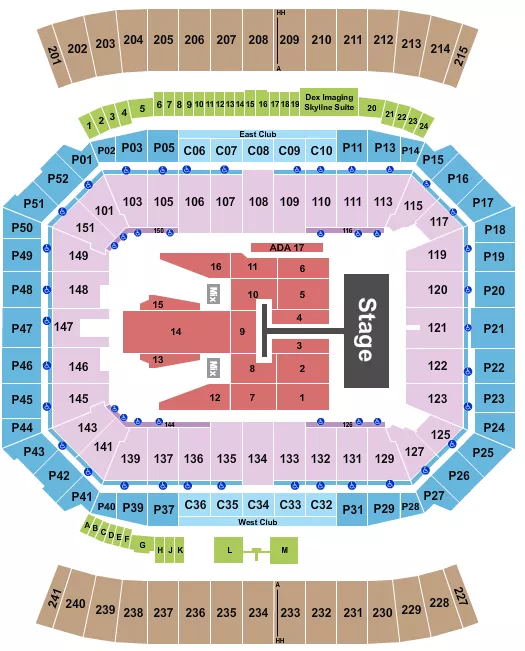 seating chart for Camping World Stadium - Post Malone - eventticketscenter.com