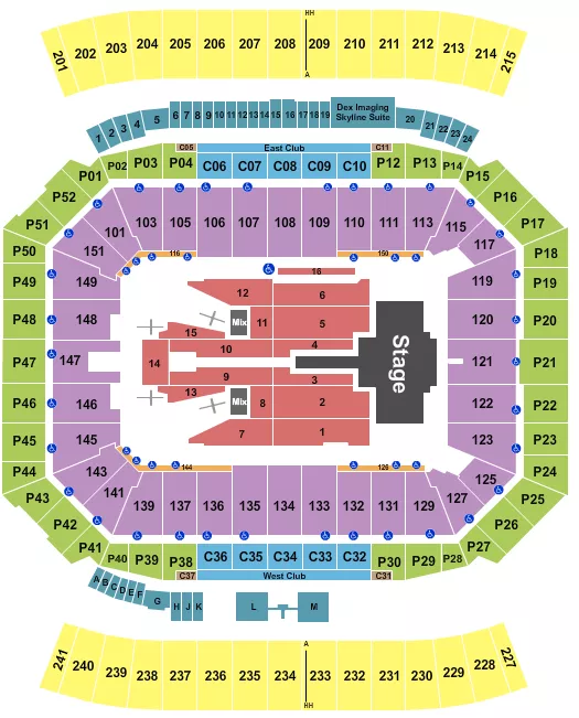 seating chart for Camping World Stadium - Shakira - eventticketscenter.com