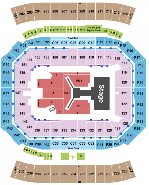 seating chart for Camping World Stadium - Stray Kids - eventticketscenter.com