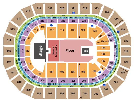 seating chart for Canada Life Centre - Bruce Springsteen 2023 - eventticketscenter.com