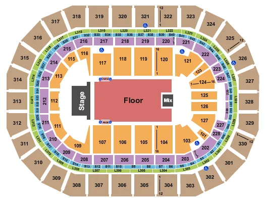 seating chart for Canada Life Centre - Bryan Adams - eventticketscenter.com